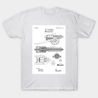 Gatling Gun Patent - 1862 Machine gun - B T-Shirt